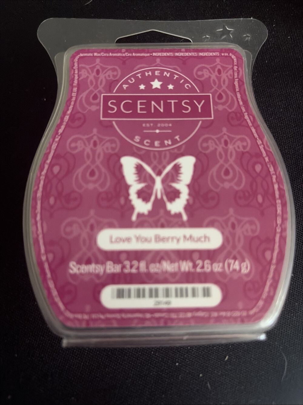 Scentsy “LOVE YOU BERRY MUCH” Wax Bar Melt 3.2 fl oz RETIRED